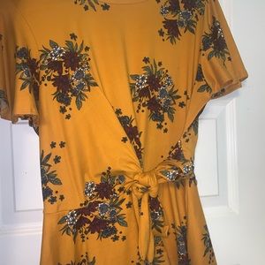 Francesca’s mustard peplum top